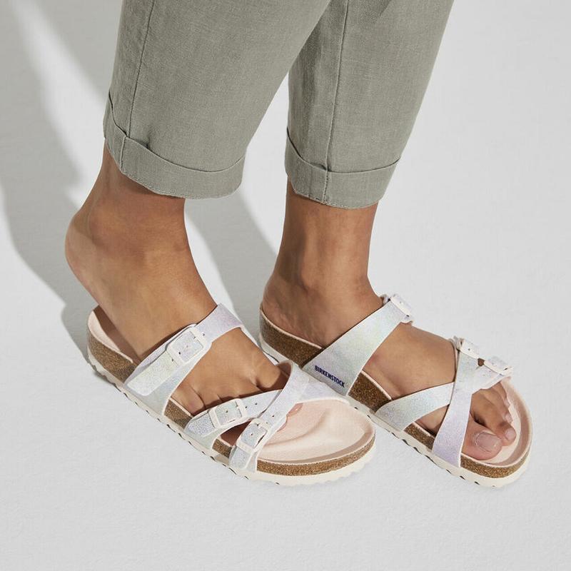 Birkenstock Vegan Micro Fiber Franca Dame Sølv | NO 85YXF